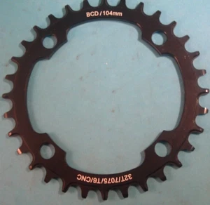 Top Level 32T x 104BCD MTB NEW / NOS Wide/Narrow Chainring- 1x10/11- Speed-Mint - Picture 1 of 8