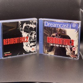 Resident Evil 2 & 3 Bundle Sega Dreamcast UK PAL Versionen sehr guter Zustand getestet & funktionsf&auml;hig