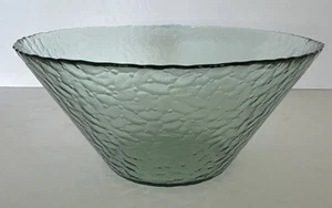 Arcoroc Bowl Luminarc Vercors Textured Light Green Glass 9" Diameter x 4” Tall - Picture 1 of 11