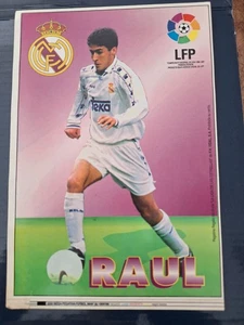 PREMIO MEGASTICKER REAL MADRID ROOKIE RAUL GONZÁLEZ 1996 1997 GUM LIGA ESTRELLAS - Photo 1 sur 11
