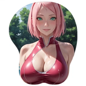 Sakura Haruno Naruto Boruto 3D Boobs Real Mouse Pad Ergonomic Hot - Afbeelding 1 van 1