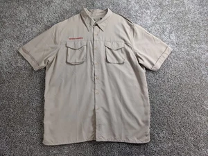 Boy Scouts of America BSA Men's Shirt XL Tan Vented Polyester Sewn USA Patch - Picture 1 of 11