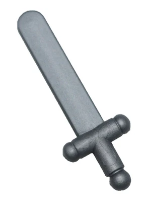 LEGO Perla Gris Oscuro Espada Minifigura Arma Espada Corta Castillo Parte 3847 D809 Foto 1 de 2