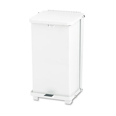 Rubbermaid Commercial ST12EPLWH 6.5 gal. Defenders HD Steel Step Can - WT New - Image 1 of 4