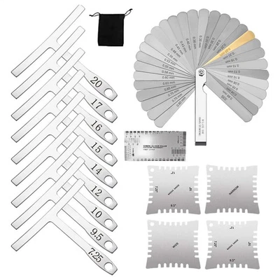 GUITAR NECK STRAIGHT EDGE FRET ROCKER FEELER RADIUS GAUGE STRING ACTION RULER - Image 1 of 4