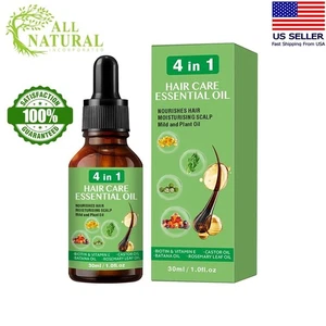 Organic Hair Growth Essential Rosemary Oil Anti Hair Loss Nourishes Scalp Unisex - Picture 1 of 8