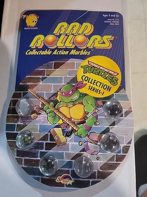 Rodillos de rueda vintage 1990 TMNT colección canicas de acción serie-1 sin perforar  Foto 1 de 4