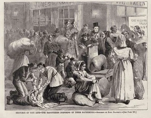 Recolectores de trapos vendiendo recolectores de basura Ann Street Manhattan inmigrantes italianos - Imagen 1 de 1