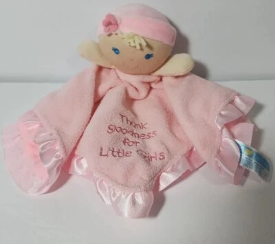 Kids Preferred Thank Goodness For Little Girls Doll Pink Lovey Satin Trim EUC - Image 1 of 4