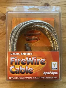15 Ft Firewire 1394 6 Pin By Orange Micro 2002 Vintage NOS New - Picture 1 of 2