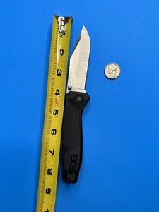 SOG Flare Assisted Open Knife Plain Edge Blade Arc Lock. #174A - Picture 1 of 8