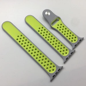 Oryginalny zegarek Apple Watch Nike Sport Band 42MM 44MM 45MM 46MM 49MM Płaski srebrny / woltowy - Zdjęcie 1 z 14