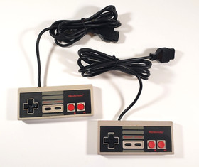Nintendo Entertainment System [NES-004] Lot 2 Authentic NES Controllers - Tested