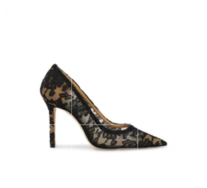 ARTEANA Venezia 95 Bomba Floral Bordado Punta Negro Tacones Altos Talla 39 Nuevo - Imagen 1 de 3