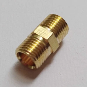 Fitting Metric M10 M10X1 M10X1.0 Male Nipple Gauge Adapter Brass US Stock M687 - Picture 1 of 3
