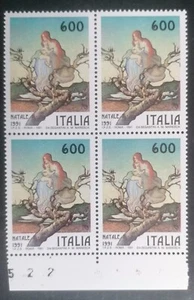 REPUBBLICA FRANCOBOLLI IN QUARTINA 1991 MNH** . - Bild 1 von 1