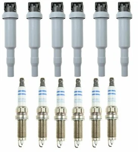 BOSCH Ignition Coils & Spark Plug Kit Set Of 6 for BMW 335i 435i 535i 640i X5 X6 - Picture 1 of 2