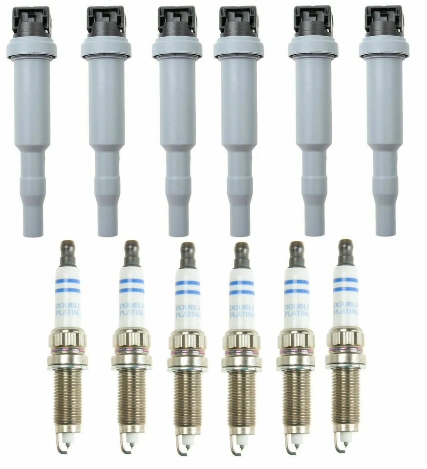 BOSCH Ignition Coils & Spark Plug Kit Set Of 6 for BMW 335i 435i 535i 640i X5 X6 - Image 1 of 2