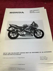 Honda 98 1998 CBR600F3 Dealer Set up Instructions Manual Official Vintage - Picture 1 of 3