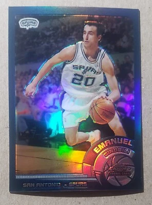 2002-03 Topps Chrome Refractor Manu Ginobili Rookie #124 San Antonio Spurs RC - Image 1 of 2