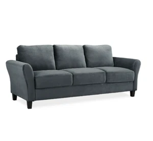 SOFA COUCHES with Curved Arms, Gray/Brown - Picture 1 of 12