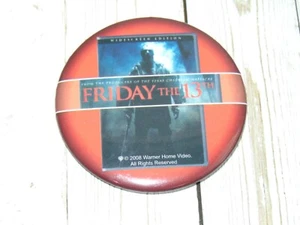 Prendedor Friday the 13th Button 2008 Jason Voorhees horror slasher clásico promoción - Imagen 1 de 2