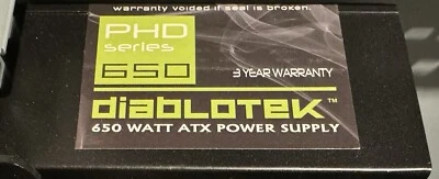 Diablotek PHD Series 650W ATX Desktop Power Supply - Image 1 of 2