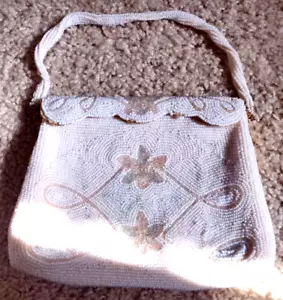 Vintage Walborg Hand Beaded Floral Evening Bag Japan - Bild 1 von 5