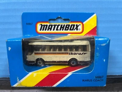 1/64 MATCHBOX SUPERFAST VINTAGE IKARUS COACH BUS MB67 WHITE/BROWN - Image 1 of 2