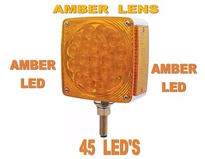 Double Face Turn Signal (45 LED ) Amber/Amber SEMI-TRUCK FENDER - Picture 1 of 3