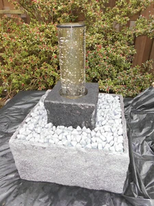 Wasserspiel Glassäule mit LED  Neu - Bild 1 von 4