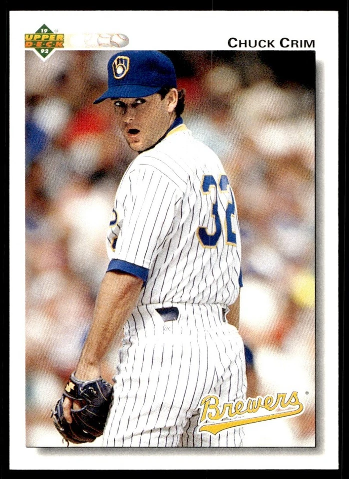 1992 Upper Deck Chuck Crim Milwaukee Brewers #496 - Image 1 of 2