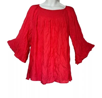 Blusa arrugada manga campana avenue talla grande mujer talla grande 18/20 Foto 1 de 4