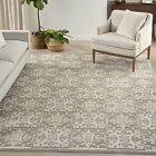 Aloha Indoor-Outdoor Ivory/Grey 5'3" X 7'5" Area Rug, Easy Cleaning, Non Shed...