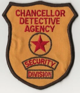 CHANCELLOR DETECTIVE AGENCY SECURITY DIVISION PATCH - Picture 1 of 1