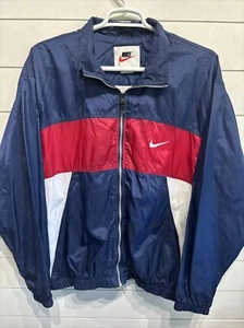 NWT Nike Spellout Full Zip Windbreaker Jacket Coat Swoosh Logo Mens XL VTG 90s - Picture 1 of 6