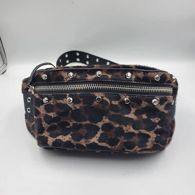 ALLSAINTS SID KIM BUMBAG TACHONADO LEOPARDO ANIMAL PRINT RIÑONERA CINTURÓN BOLSO HONDA Foto 1 de 4