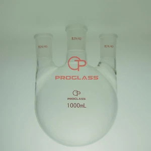 Frasco inferior redondo Proglass recto 3 cuellos 1000 ml, centro 29/42, lados 24/40 - Imagen 1 de 1