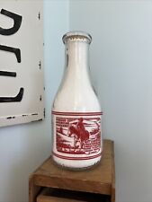 TRPQ Famous American Pioneers Milk Bottle - Kit Carson - Wiswells / Green Mtn