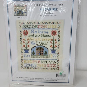 Design Connections As For Me Chart Pack Cross Stitch Pattern Sampler - Picture 1 of 4