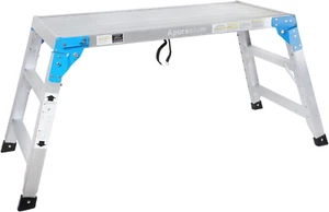 Plataforma de Trabajo Altura Ajustable, Taburete Portátil Escalera, Plegable Aluminio St - Imagen 1 de 9
