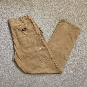 Pantalones de carpintero Dickies pierna recta calce relajado ropa de trabajo pantalones cremallera 36x33,5 - Imagen 1 de 8
