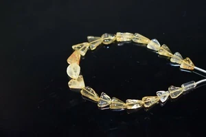 AAA Earth Mine Citrine Smooth Triangle Untreated Gemstone Craft Making Beads 6'' - Picture 1 of 11