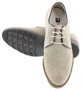 Toto H20021 Wildleder Budapester elegante Schuhe Herren Größe 8 Beige Schnürschuhe Leder - Bild 1 von 15