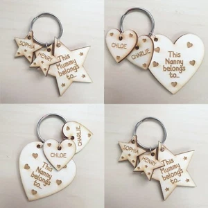 Personalised Gifts For Daddy Mummy Nanny Grandad Dad Auntie Mothers Day Keyring - Picture 1 of 5
