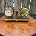 Antique Waterbury  Brass Ships Desk Clock Weather Station Case Parts