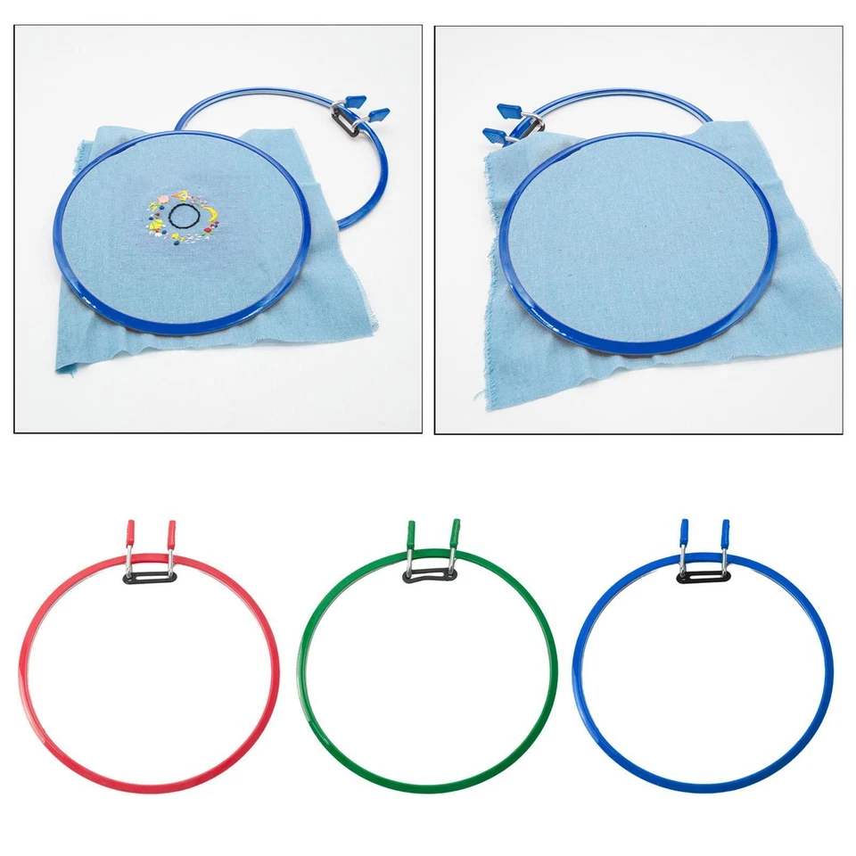 8.7'' Embroidery Hoop Circle Cross Stitch Ring DIY Needlework Sewing Tool - Image 1 of 1