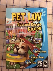 PET LUV SPA & RESORT TYCOON WINDOWS PC CDROM - NEW ORIGINAL SEALED BOX - RARE - Picture 1 of 3