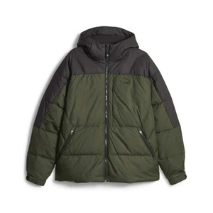 PUMA Down FullZip Jacket Mens Green Casual Athletic Outerwear 62167431 - Picture 1 of 2