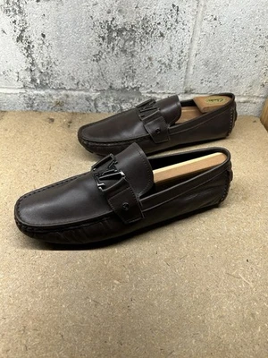 Sapatos de couro Louis Vuitton Monte Carlo marrom mocassim UE 44. EUA 11 - Imagem 1 de 4